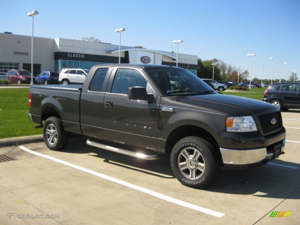 2005 F150 XLT SuperCab 4x4 - Dark Stone Metallic / Medium Flint Grey photo #3