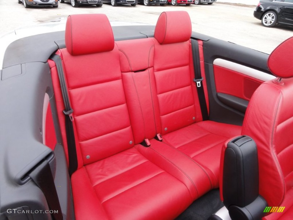 Red Interior 2007 Audi S4 4.2 quattro Cabriolet Photo #54897479
