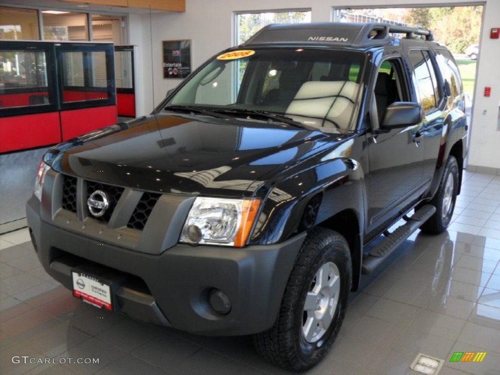 2008 Xterra X 4x4 - Super Black / Steel/Graphite photo #1