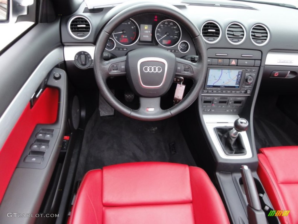2007 Audi S4 4.2 quattro Cabriolet Red Dashboard Photo #54897593