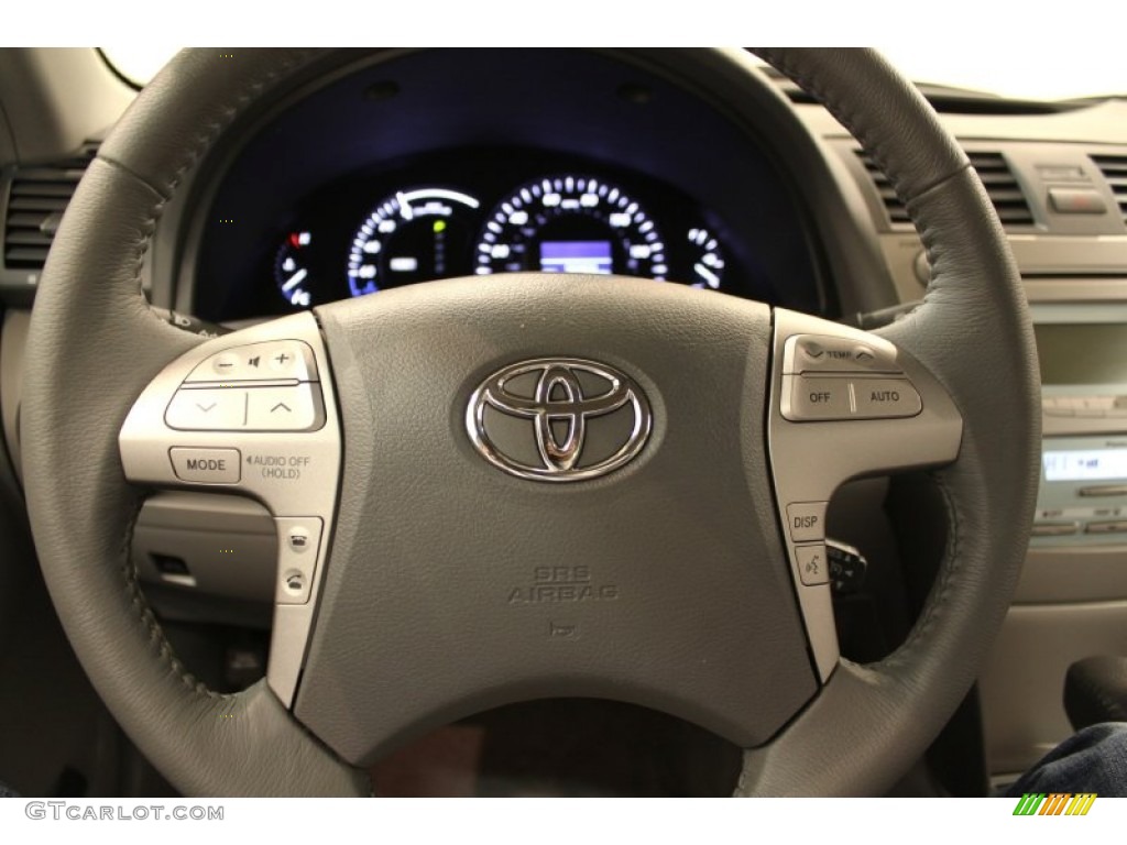 2009 Toyota Camry Hybrid Ash Steering Wheel Photo #54899126