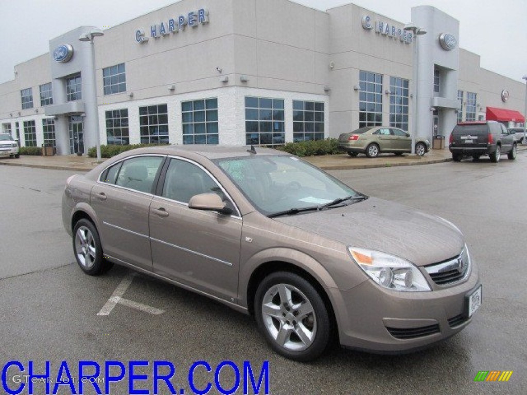 2008 Aura XE 3.5 - Bronzed Pewter / Tan photo #1