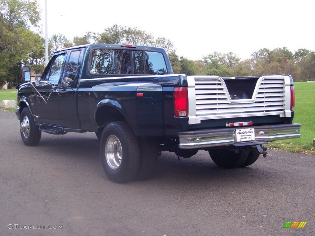 1997 F350 XLT Extended Cab Dually - Pacific Green Metallic / Medium Mocha photo #6