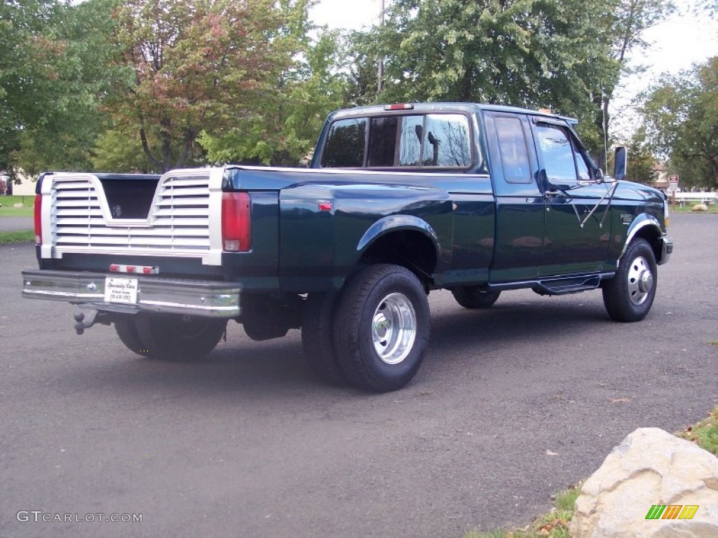 1997 F350 XLT Extended Cab Dually - Pacific Green Metallic / Medium Mocha photo #13