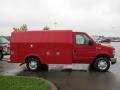 2011 Vermillion Red Ford E Series Cutaway E350 Commercial Utility Truck  photo #2