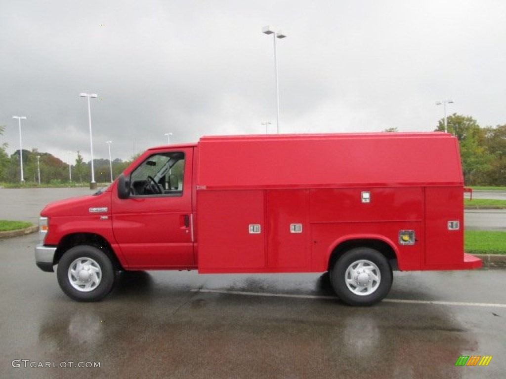 Vermillion Red 2011 Ford E Series Cutaway E350 Commercial Utility Truck Exterior Photo #54901550