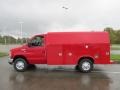 2011 Vermillion Red Ford E Series Cutaway E350 Commercial Utility Truck  photo #8