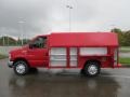 2011 Vermillion Red Ford E Series Cutaway E350 Commercial Utility Truck  photo #10