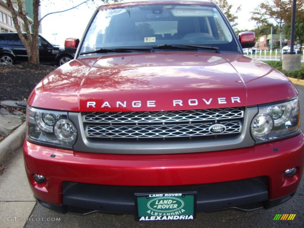 2010 Range Rover Sport Supercharged - Rimini Red / Ebony/Lunar Stitching photo #13