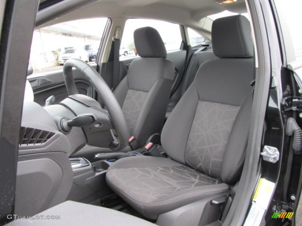 Charcoal Black/Blue Cloth Interior 2011 Ford Fiesta SEL Sedan Photo #54905486