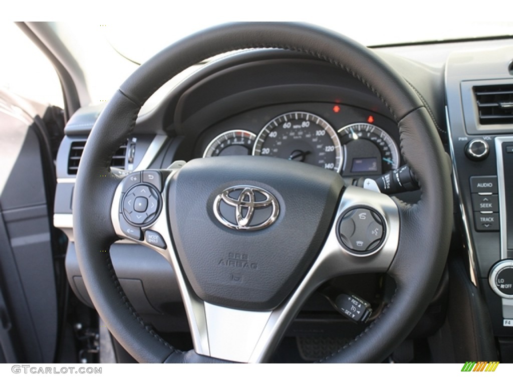 2012 Toyota Camry SE V6 Black Steering Wheel Photo #54905558