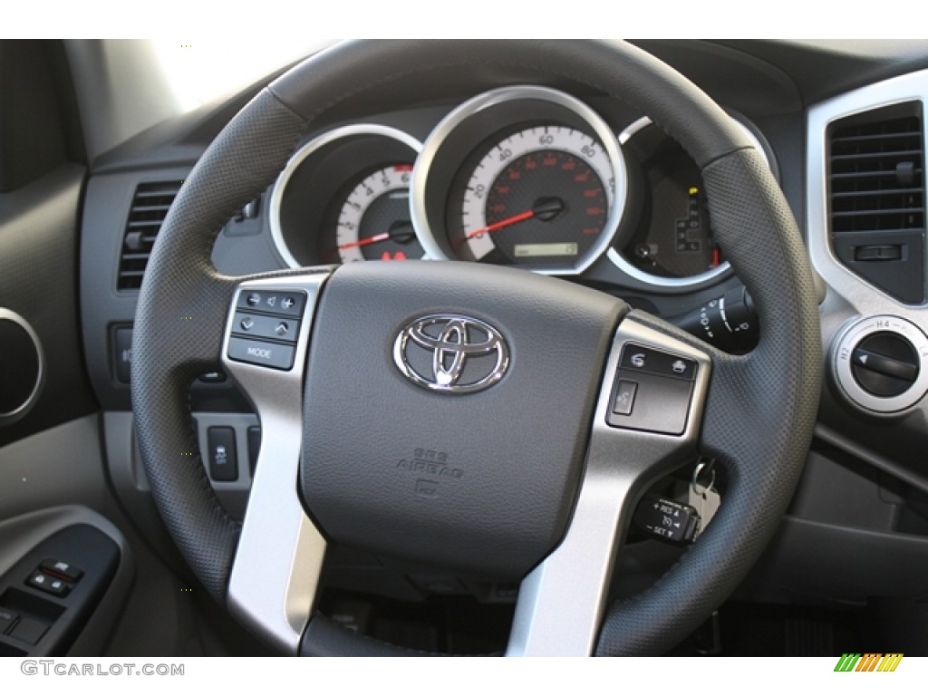 2012 Toyota Tacoma V6 TRD Sport Double Cab 4x4 Graphite Steering Wheel Photo #54905696