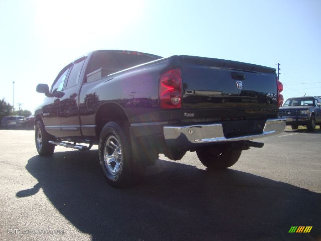 2007 Ram 1500 SLT Quad Cab 4x4 - Brilliant Black Crystal Pearl / Medium Slate Gray photo #3