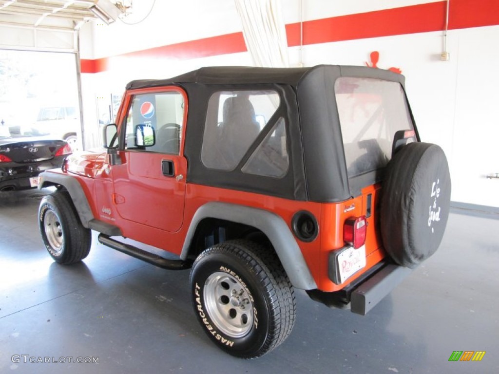 2006 Wrangler SE 4x4 - Impact Orange / Dark Slate Gray photo #2