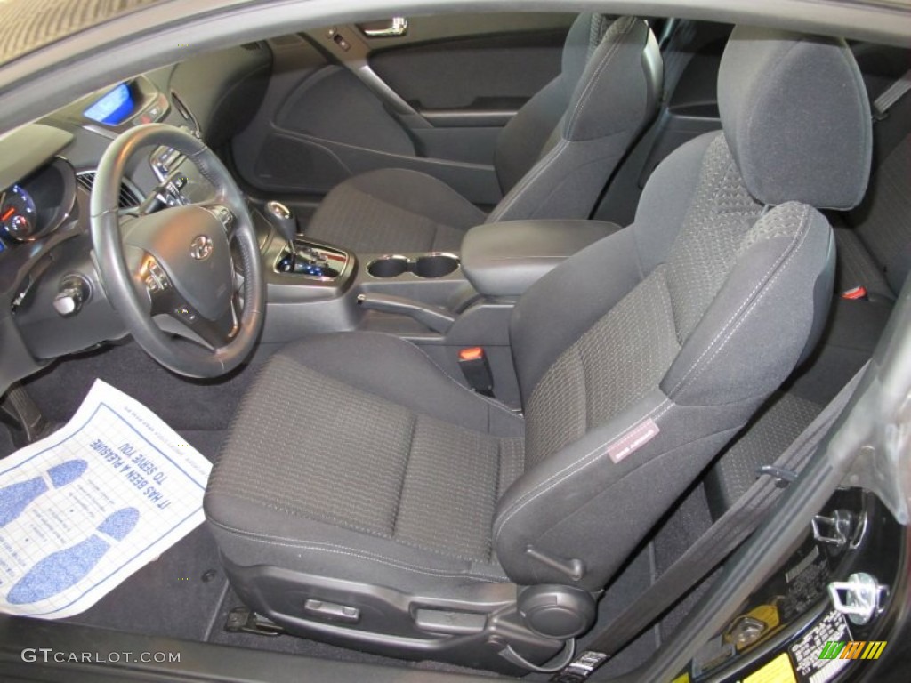 Black Cloth Interior 2011 Hyundai Genesis Coupe 2.0T Photo #54907794