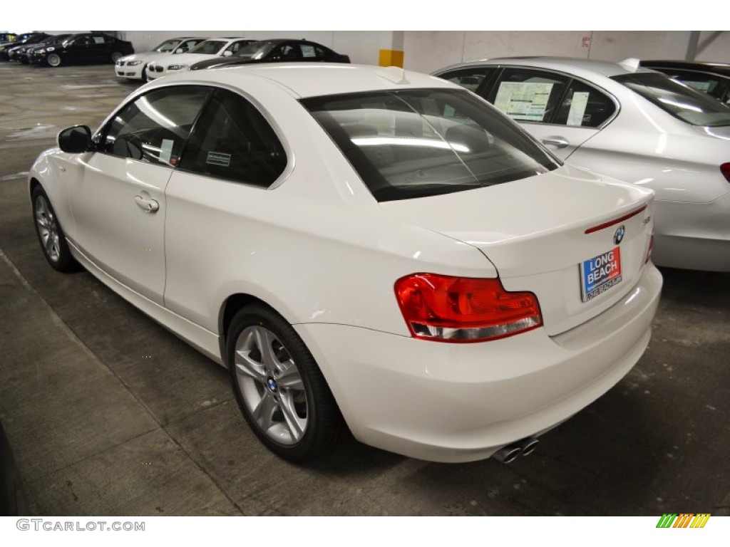 2012 1 Series 128i Coupe - Alpine White / Black photo #5