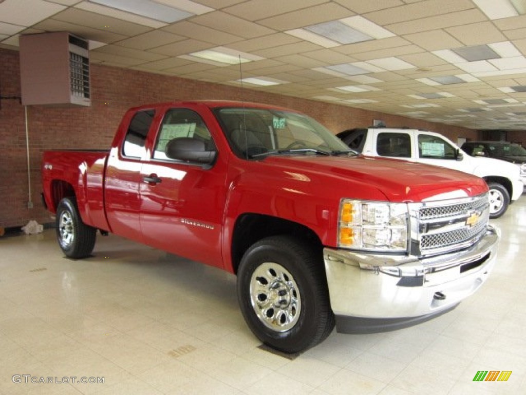 2012 Silverado 1500 Work Truck Extended Cab 4x4 - Victory Red / Dark Titanium photo #1