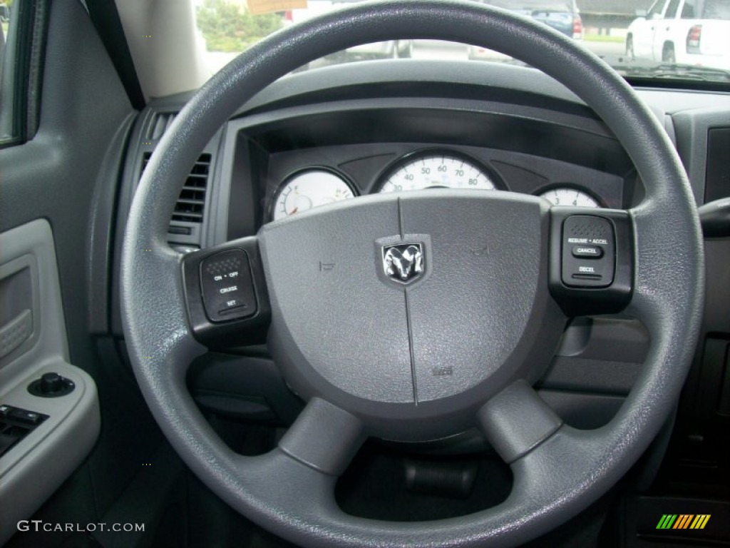 2006 Dodge Dakota ST Quad Cab 4x4 Medium Slate Gray Steering Wheel Photo #54914518