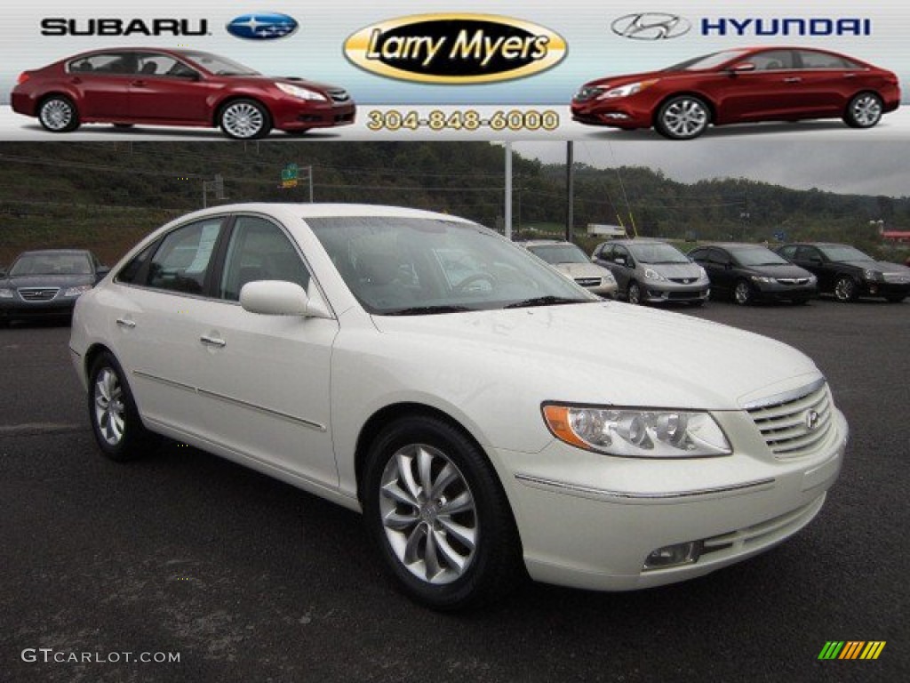 2007 Azera Limited - Powder White Pearl / Gray photo #1