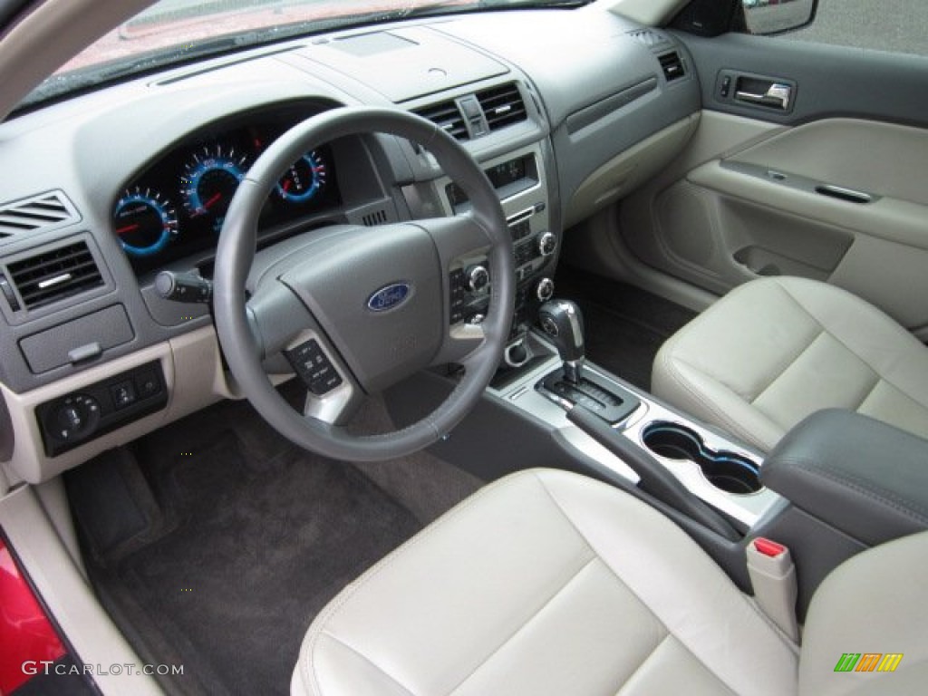Medium Light Stone Interior 2011 Ford Fusion SEL V6 AWD Photo #54915439