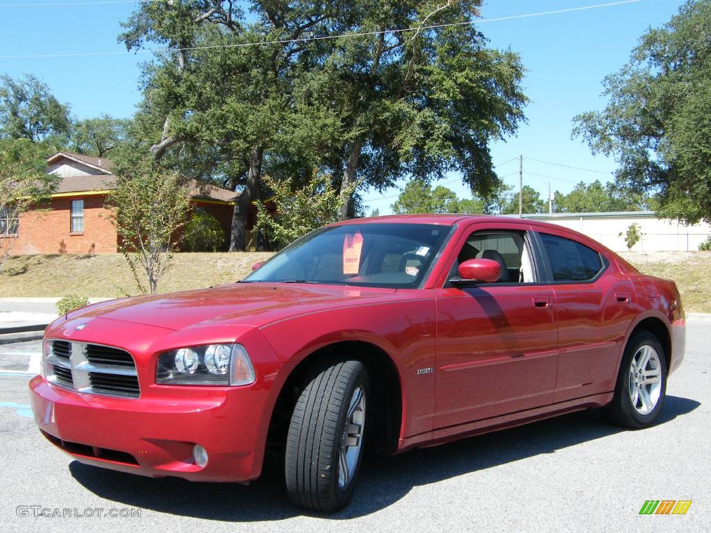 2006 Charger R/T - Inferno Red Crystal Pearl / Dark Slate Gray/Light Slate Gray photo #1