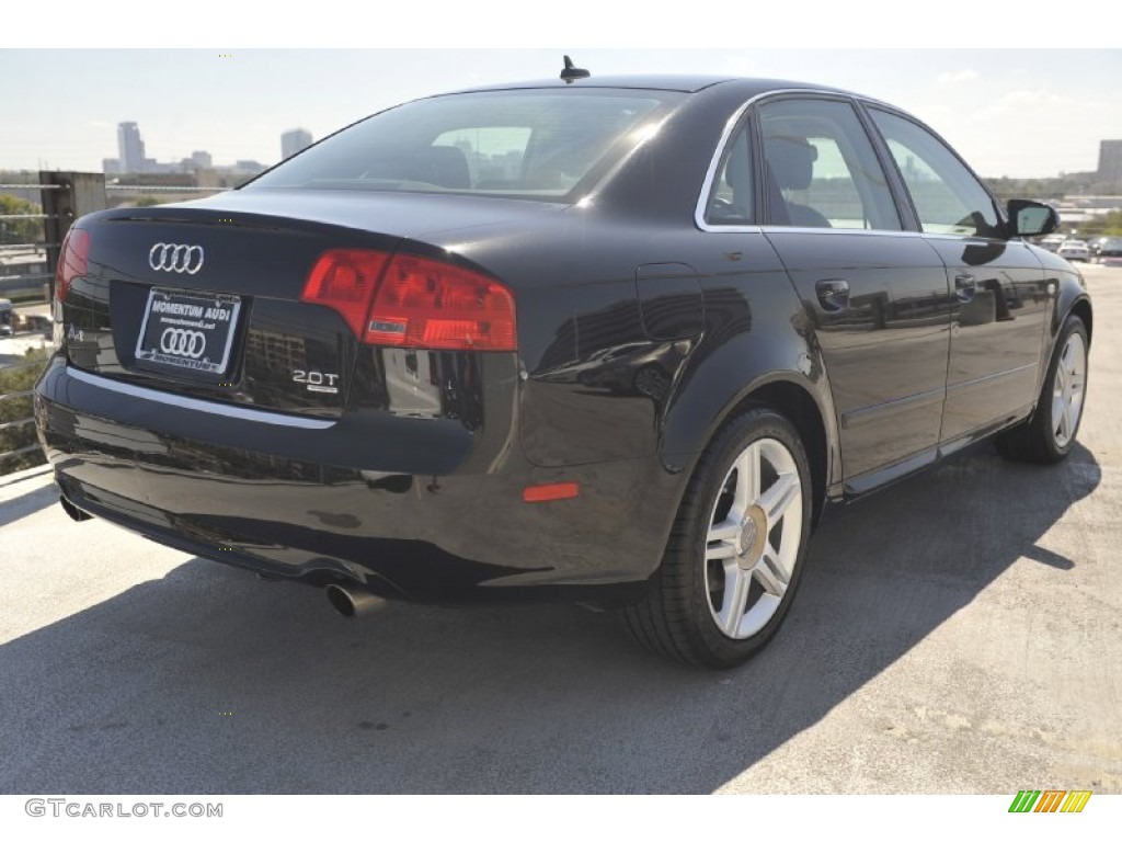 2008 A4 2.0T quattro S-Line Sedan - Brilliant Black / Black photo #6