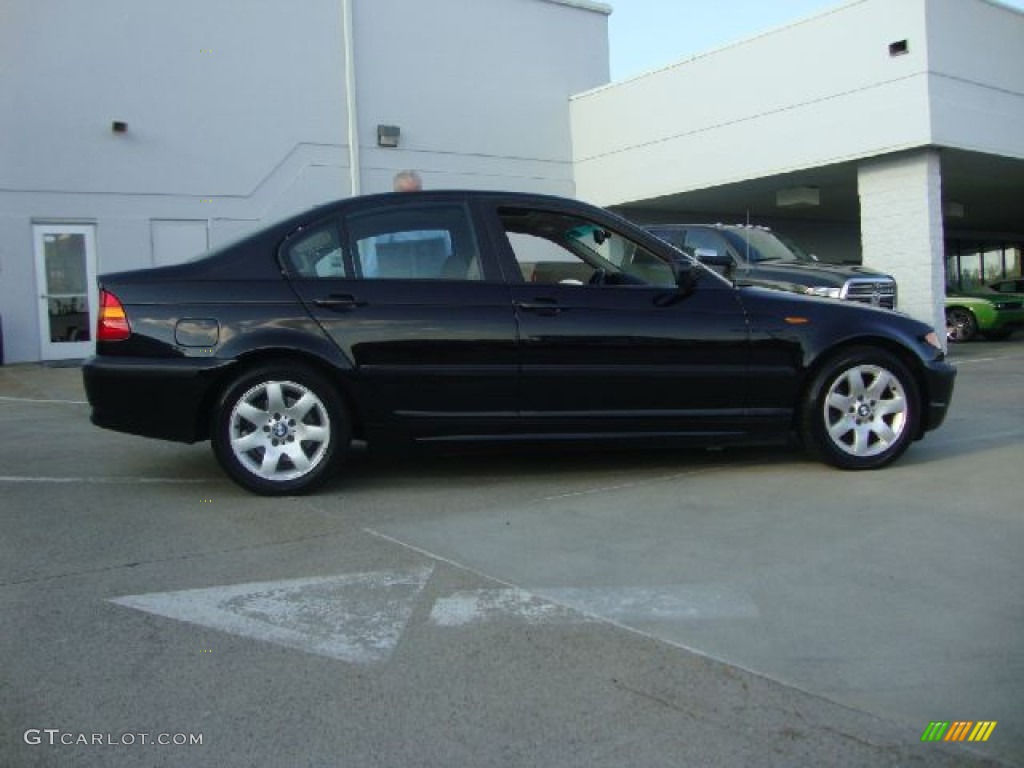 2002 3 Series 325i Sedan - Jet Black / Sand photo #6