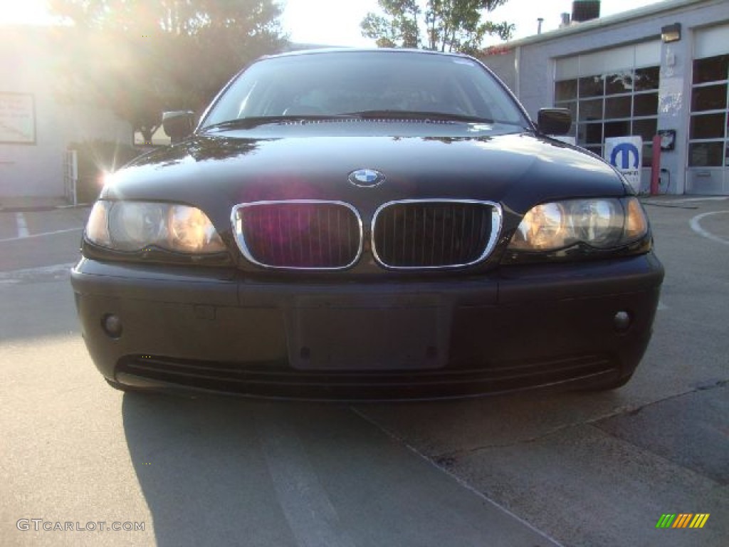 2002 3 Series 325i Sedan - Jet Black / Sand photo #8
