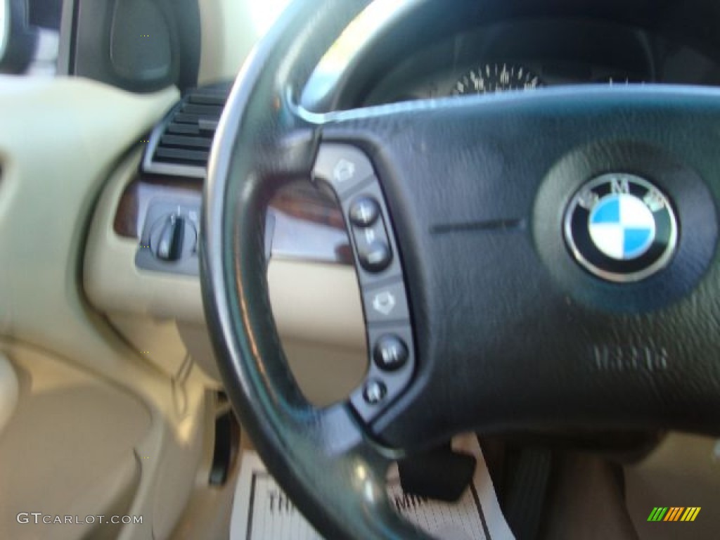 2002 3 Series 325i Sedan - Jet Black / Sand photo #26