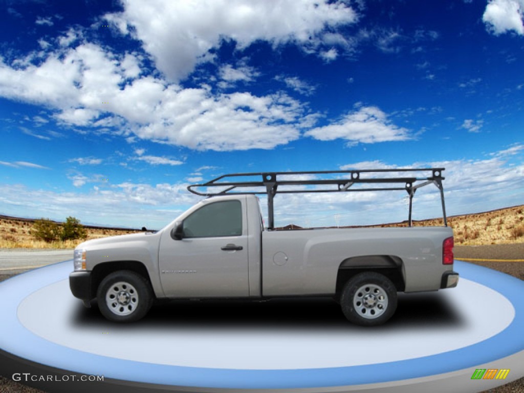 2009 Silverado 1500 Regular Cab - Silver Birch Metallic / Dark Titanium photo #2