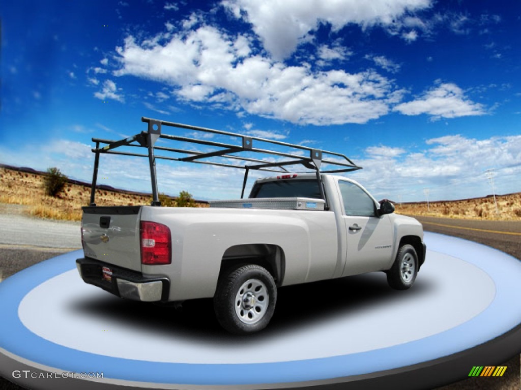 2009 Silverado 1500 Regular Cab - Silver Birch Metallic / Dark Titanium photo #4