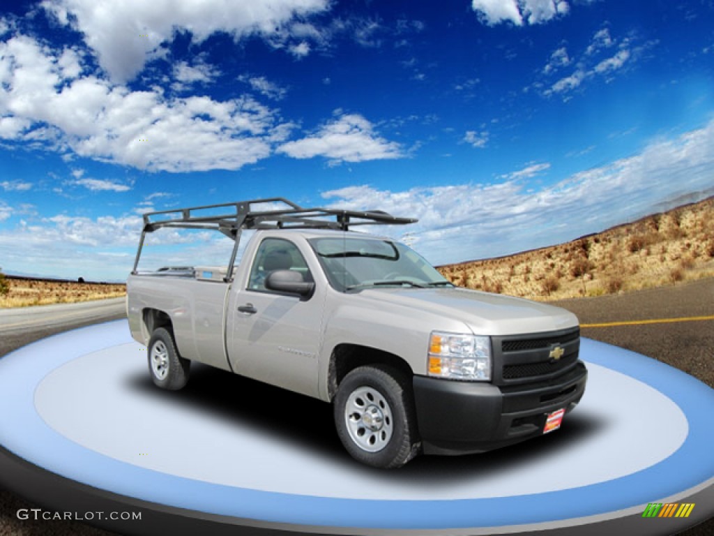 2009 Silverado 1500 Regular Cab - Silver Birch Metallic / Dark Titanium photo #5