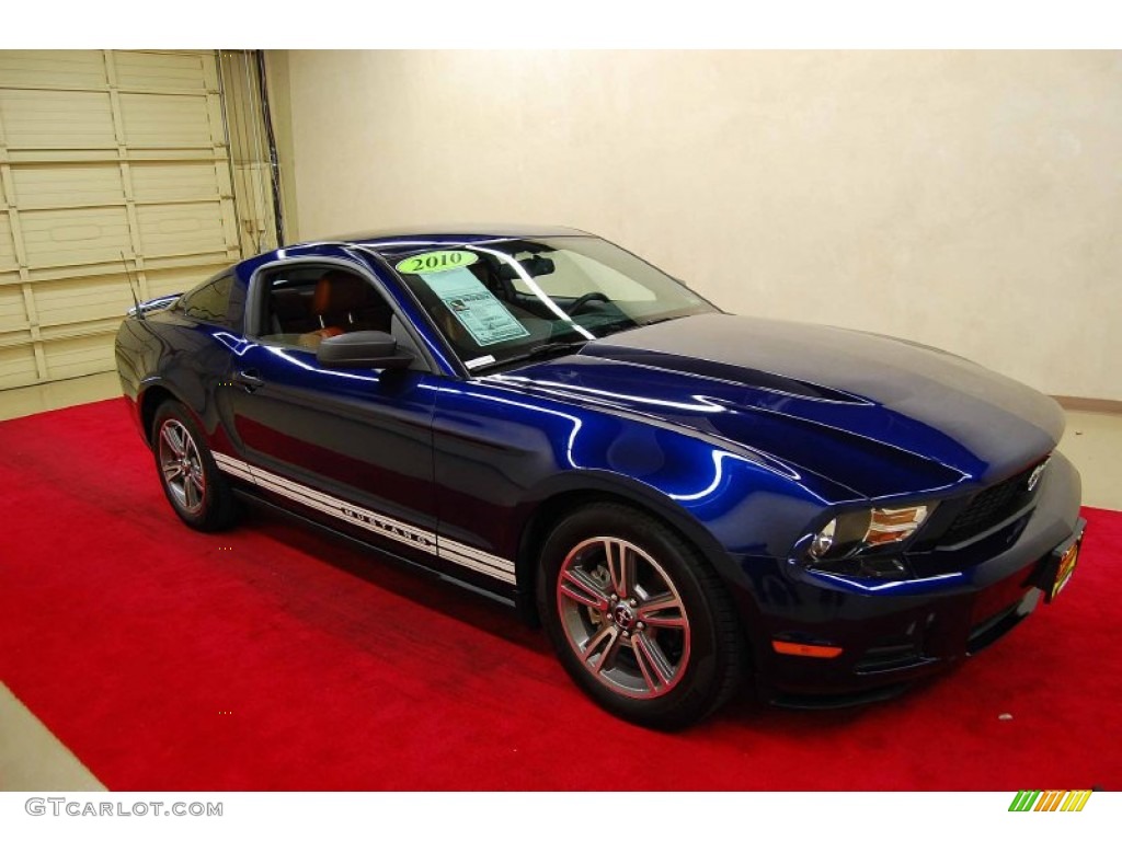 2010 Mustang V6 Coupe - Kona Blue Metallic / Saddle photo #1