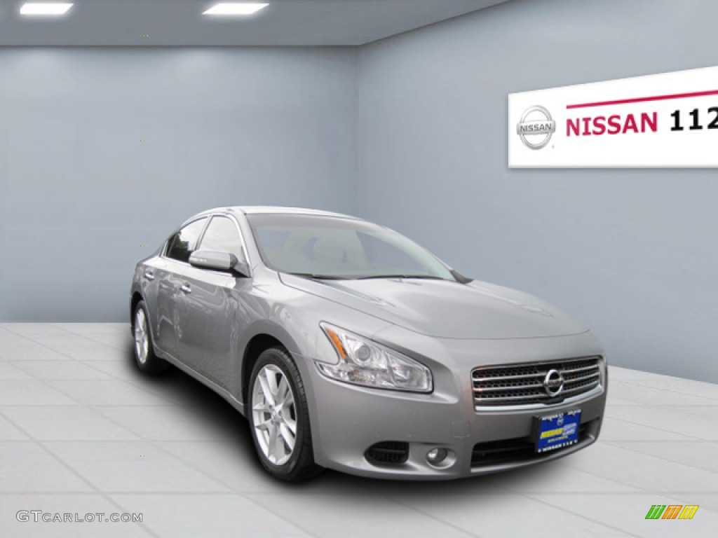 2009 Maxima 3.5 SV - Precision Gray Metallic / Charcoal photo #4