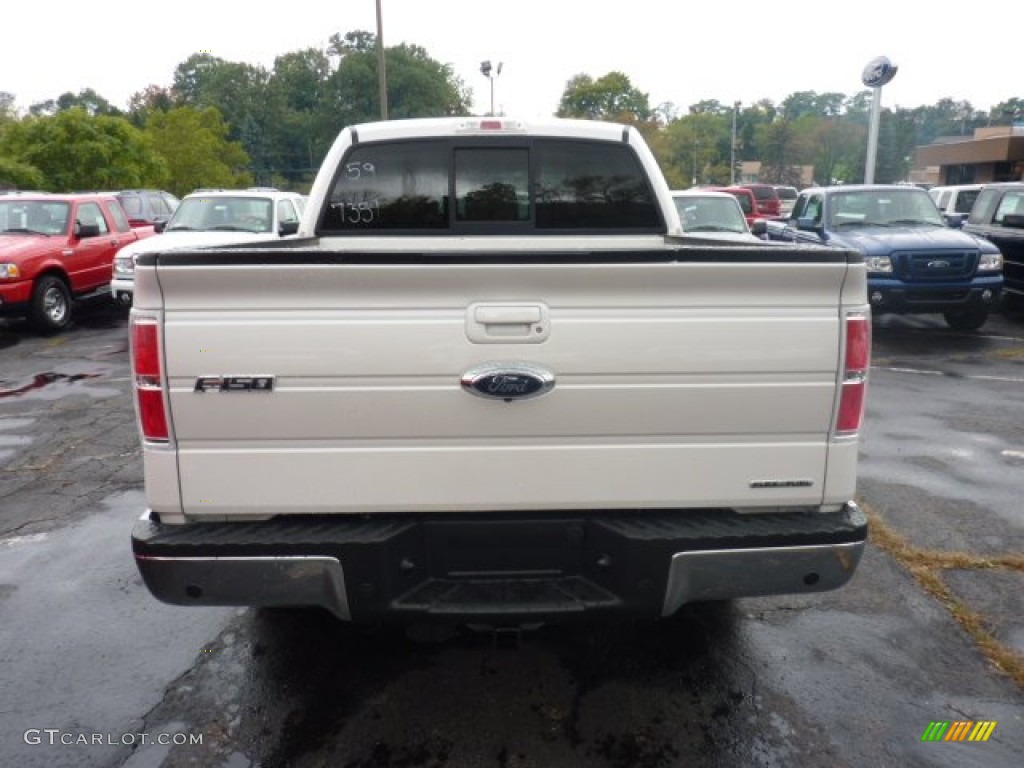 2011 F150 Lariat SuperCrew 4x4 - White Platinum Metallic Tri-Coat / Pale Adobe photo #3