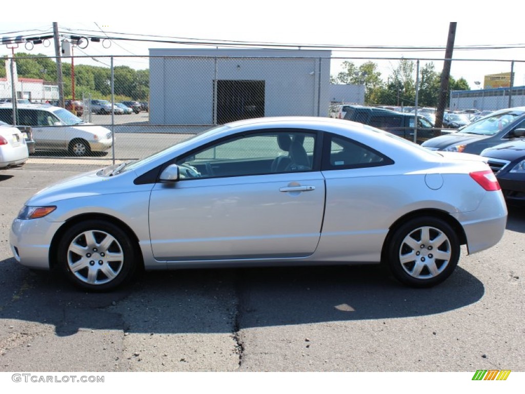 2008 Civic LX Coupe - Alabaster Silver Metallic / Gray photo #3