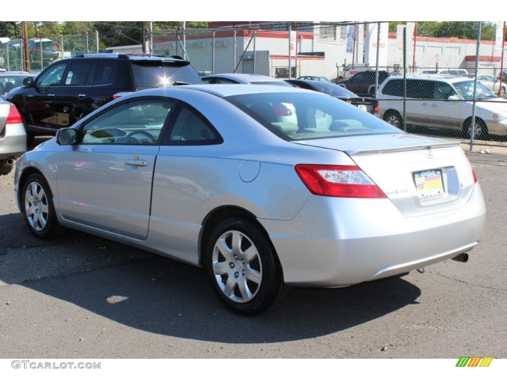 2008 Civic LX Coupe - Alabaster Silver Metallic / Gray photo #4
