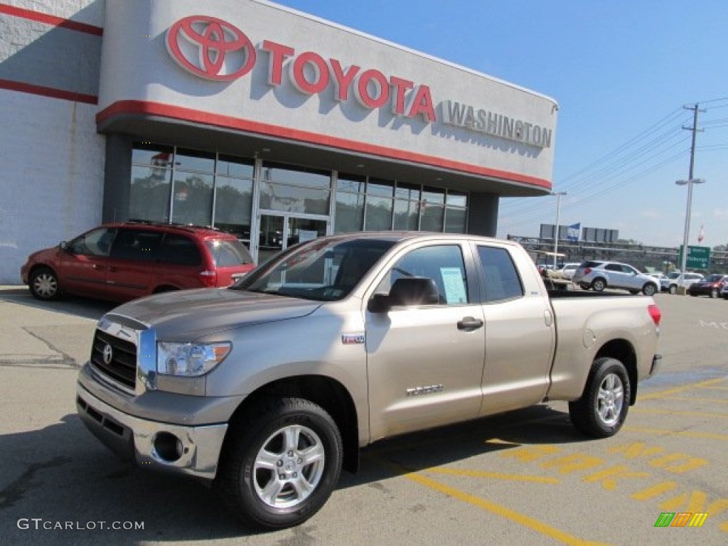 2008 Tundra SR5 Double Cab 4x4 - Desert Sand Mica / Beige photo #1