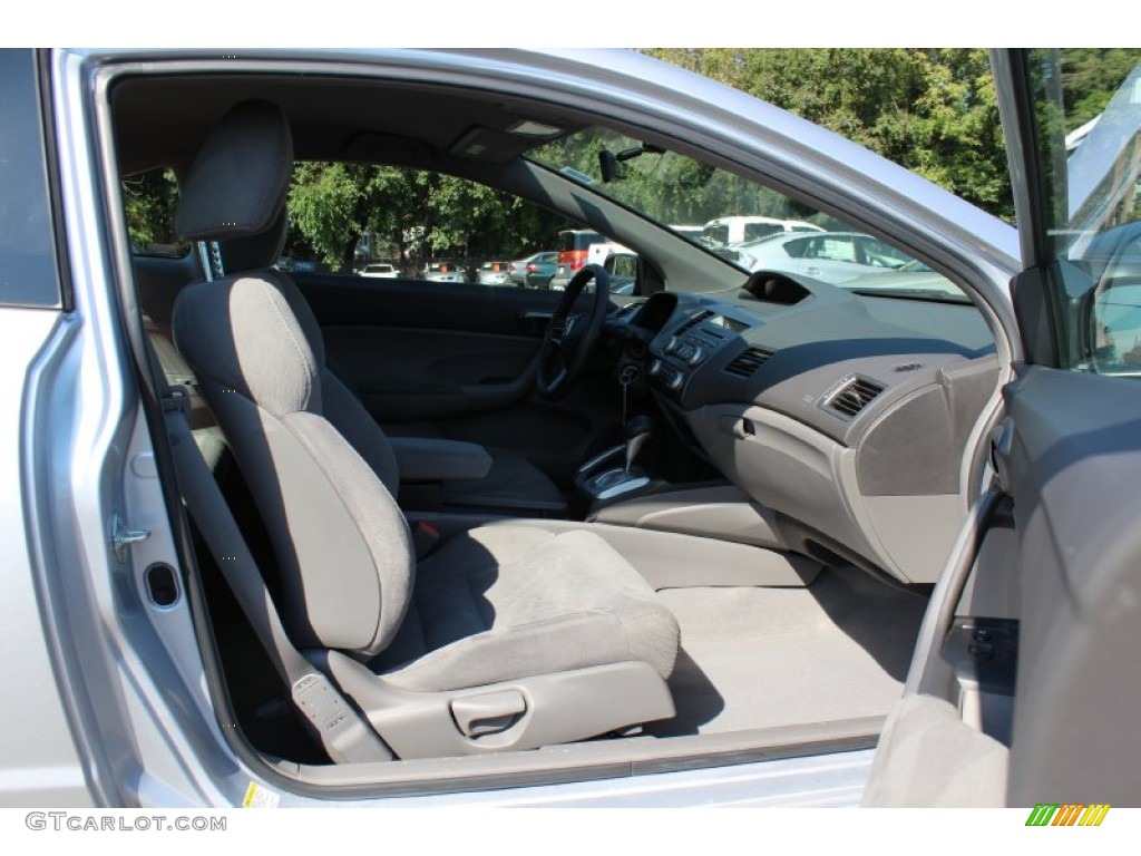 2008 Civic LX Coupe - Alabaster Silver Metallic / Gray photo #8