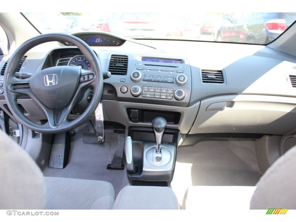 2008 Civic LX Coupe - Alabaster Silver Metallic / Gray photo #10