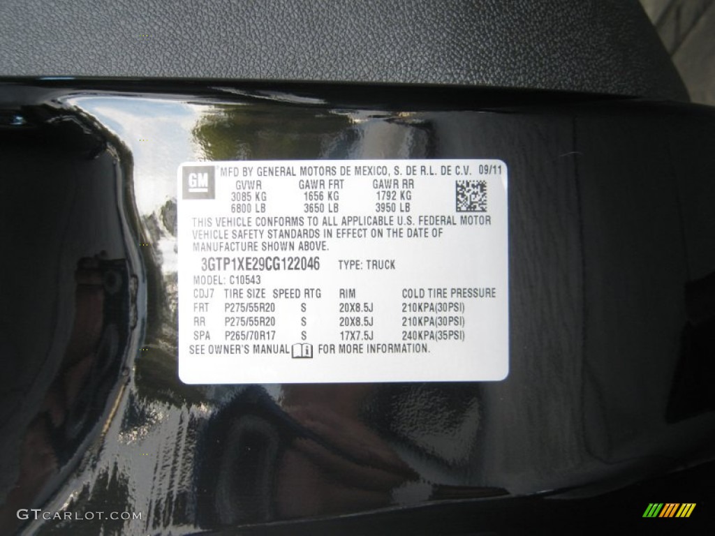 2012 GMC Sierra 1500 Denali Crew Cab Info Tag Photo #54927472