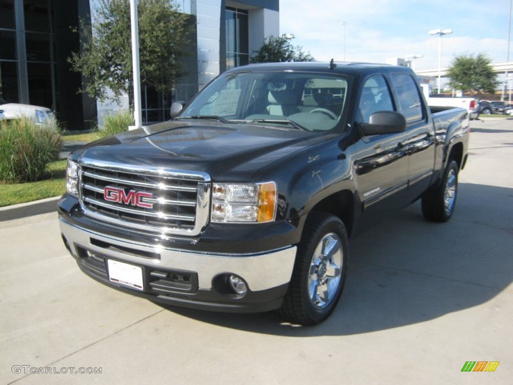 2012 Sierra 1500 SLE Crew Cab - Onyx Black / Dark Titanium/Light Titanium photo #1