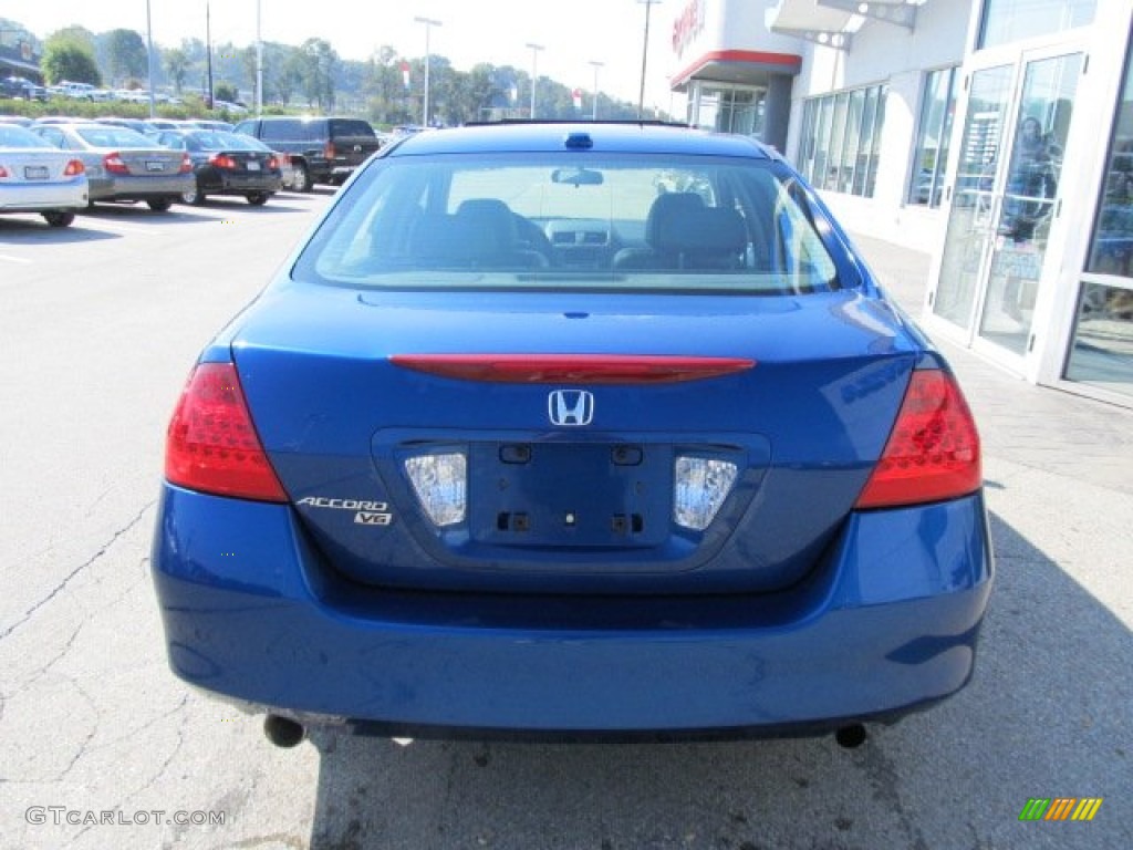 2006 Accord EX-L V6 Sedan - Sapphire Blue Pearl / Black photo #7