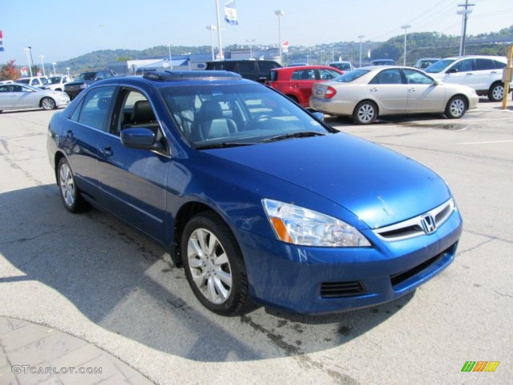 2006 Accord EX-L V6 Sedan - Sapphire Blue Pearl / Black photo #10