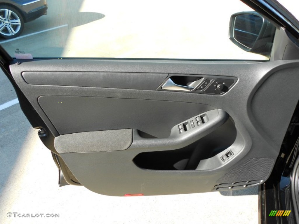 2012 Volkswagen Jetta S Sedan Titan Black Door Panel Photo #54932330