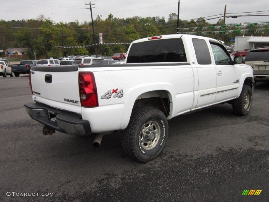 2003 Silverado 2500HD LS Extended Cab 4x4 - Summit White / Tan photo #7