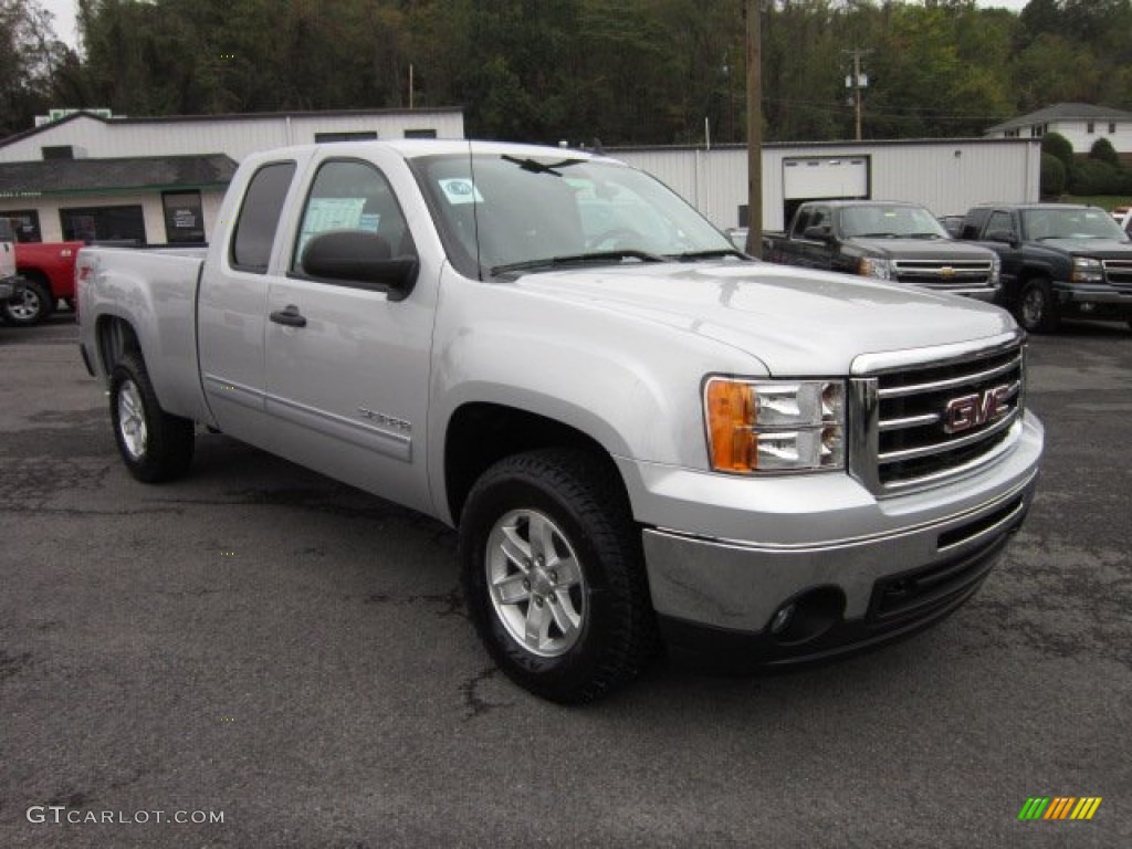 2012 Sierra 1500 SLE Extended Cab 4x4 - Quicksilver Metallic / Ebony photo #1