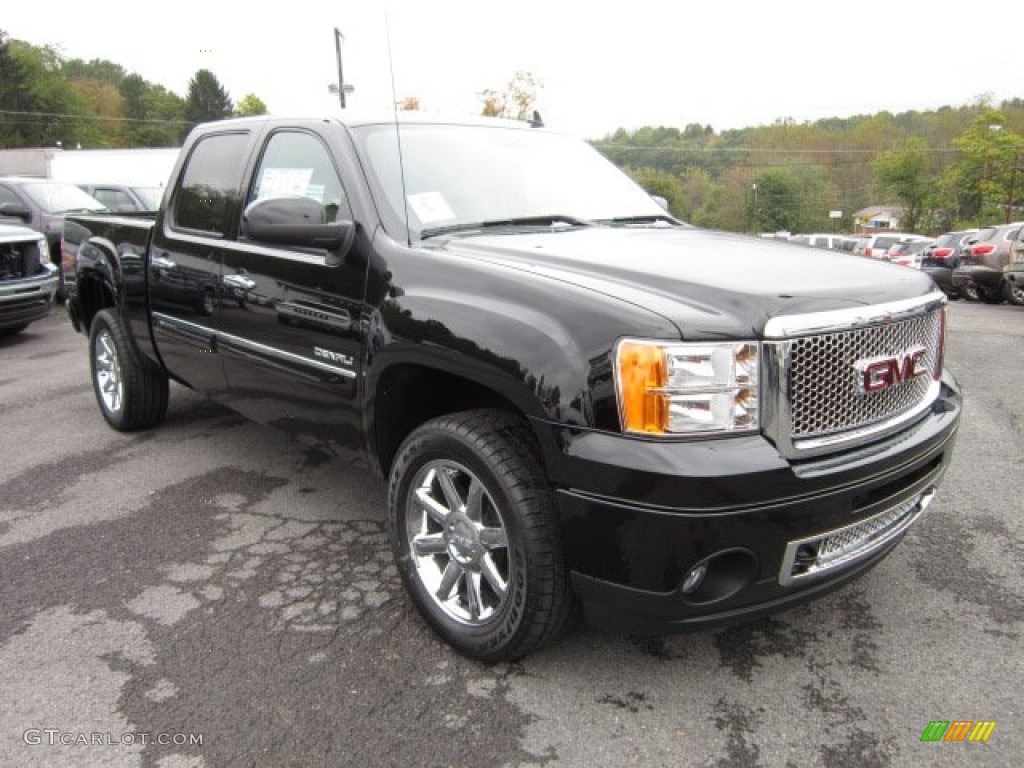 2012 Sierra 1500 Denali Crew Cab 4x4 - Onyx Black / Cocoa/Light Cashmere photo #1