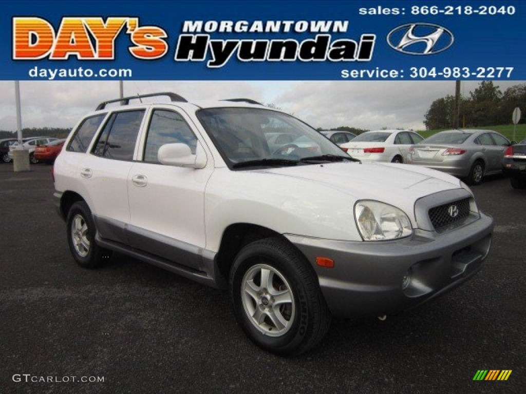 2004 Santa Fe GLS 4WD - Nordic White / Gray photo #1