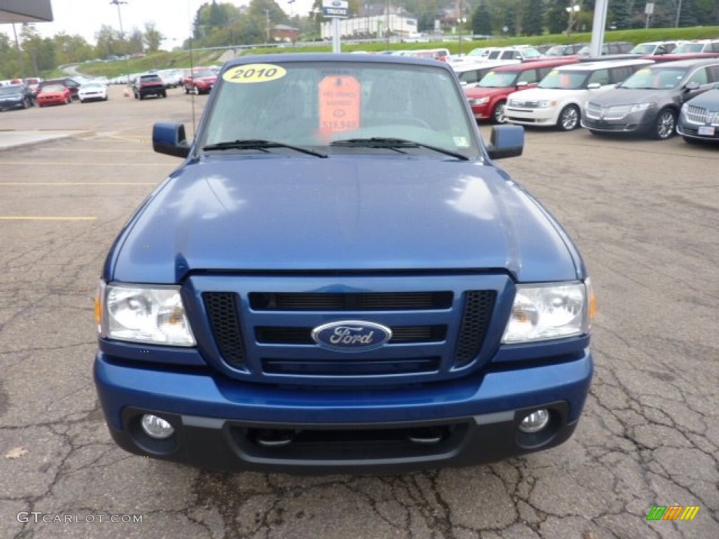 2010 Ranger Sport SuperCab 4x4 - Vista Blue Metallic / Medium Dark Flint photo #7